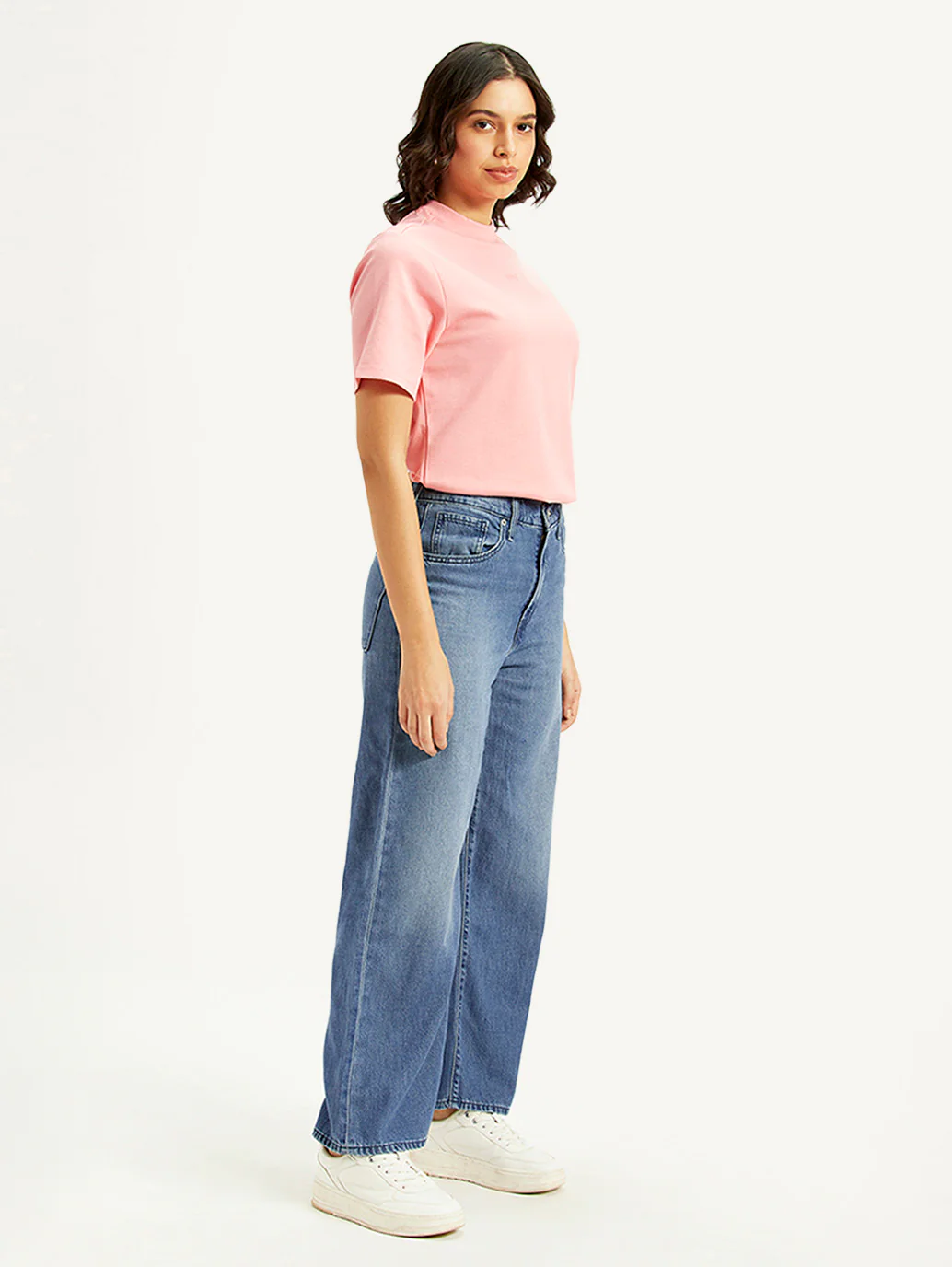Women's Blue Mile High Wide Leg Fit High Rise Jeans - Image 5